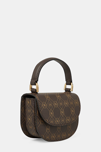 BEIGE MONOGRAM LEATHER BAG 3