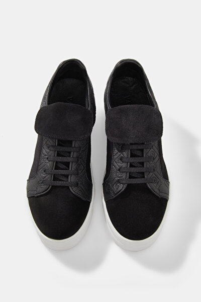 BLACK MONOGRAM LEATHER SHOE 4