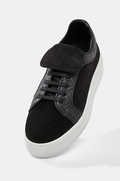 BLACK MONOGRAM LEATHER SHOE 5