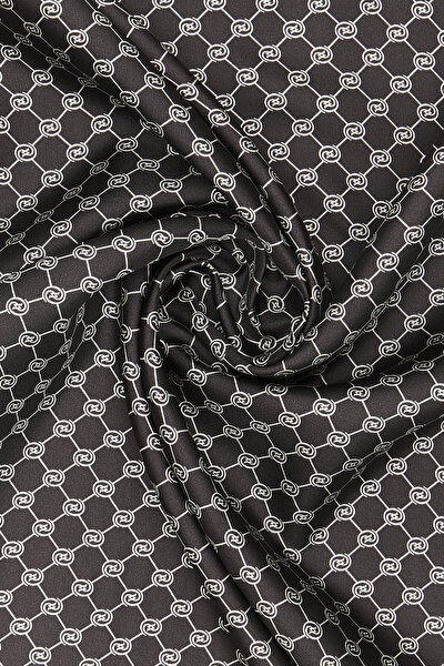 ECRU MONOGRAM TWILL SCARF 3