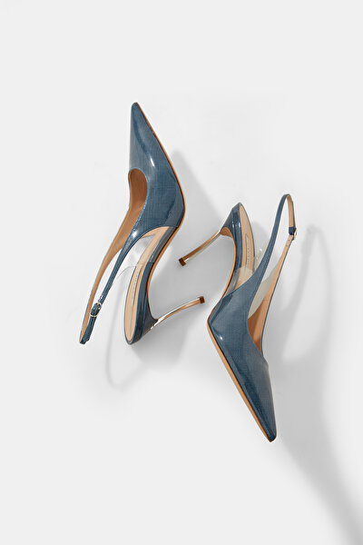 BLUE PATENT LEATHER SHOE 5