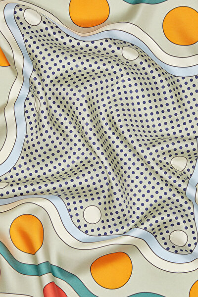 AÇIK YEŞİL PUANTİYE TWILL EŞARP 3