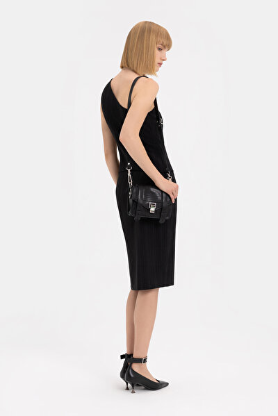 BLACK ASYMMETRIC ONE SHOULDER BLOUSE 4
