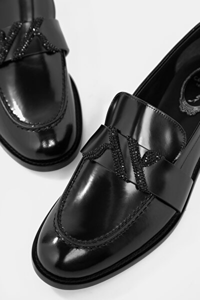 BLACK LEATHER SHOES 4