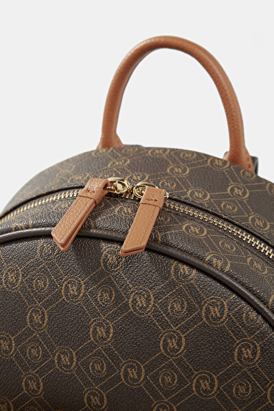 TAN MONOGRAM BAG 5