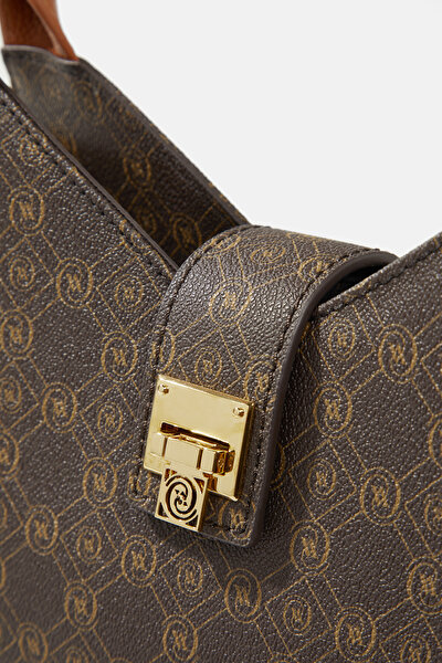 TAN MONOGRAM BAG 4