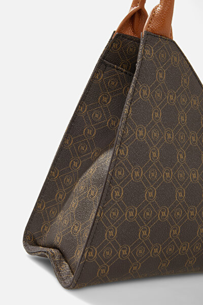 TAN MONOGRAM BAG 5