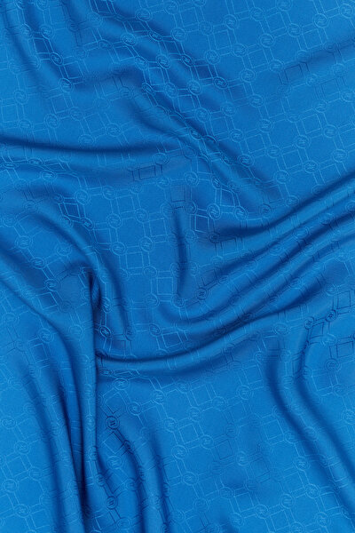 BLUE JACQUARD JAQUARD SCARF 3