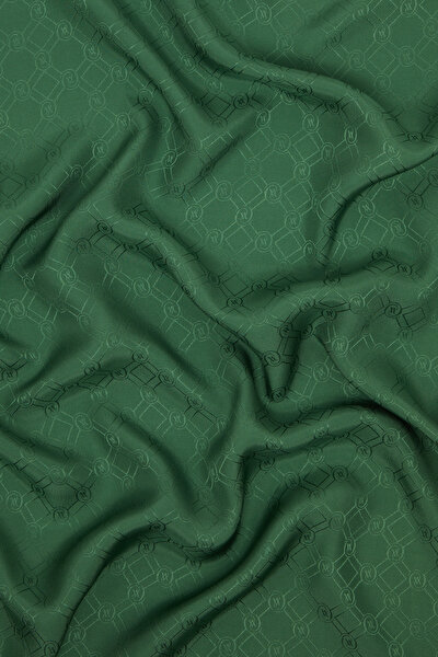 GREEN JACQUARD JAQUARD SCARF 3