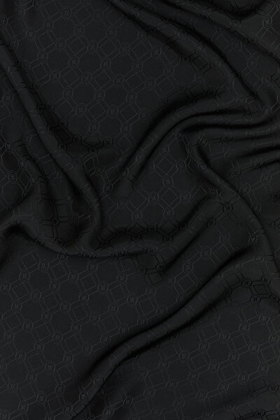BLACK JACQUARD JAQUARD SCARF 3