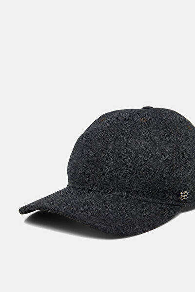 SMOKED PLAIN FLANNEL WOOL HAT 3