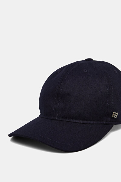 NAVY BLUE PLAIN FLANNEL WOOL HAT 3
