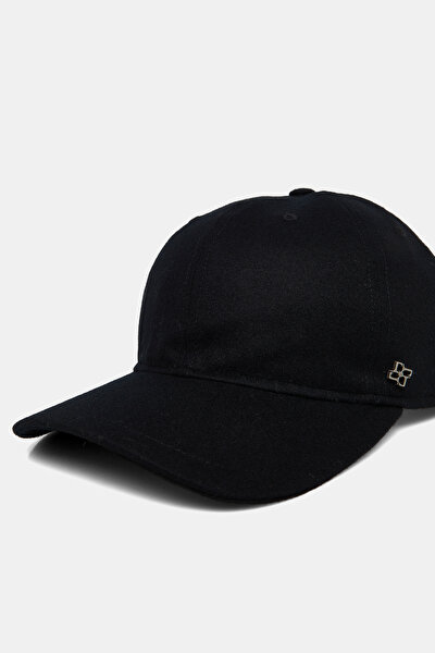 BLACK PLAIN FLANNEL WOOL HAT 3