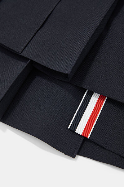 NAVY BLUE WOOL SKIRT 4