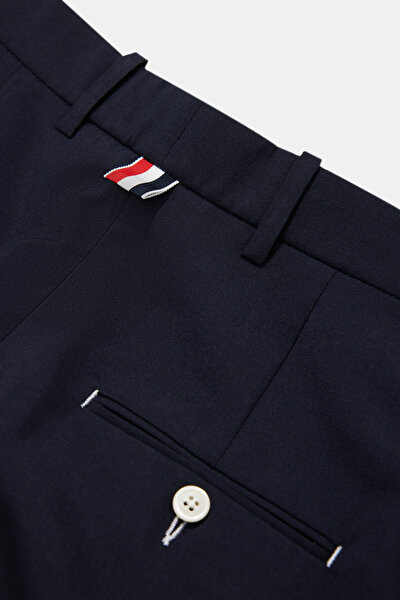 NAVY BLUE STRAİGHT CUT TROUSERS 4