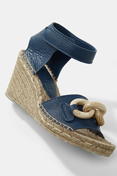 NAVY BLUE LEATHER SHOES 5