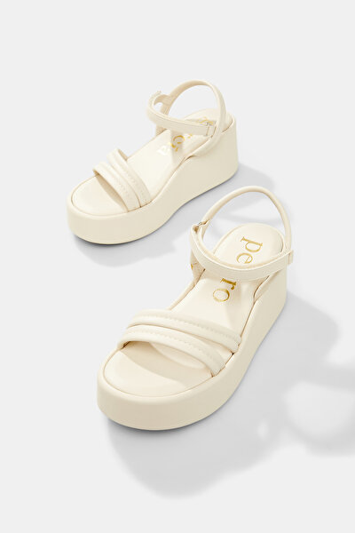 ECRU LEATHER SANDALS 4