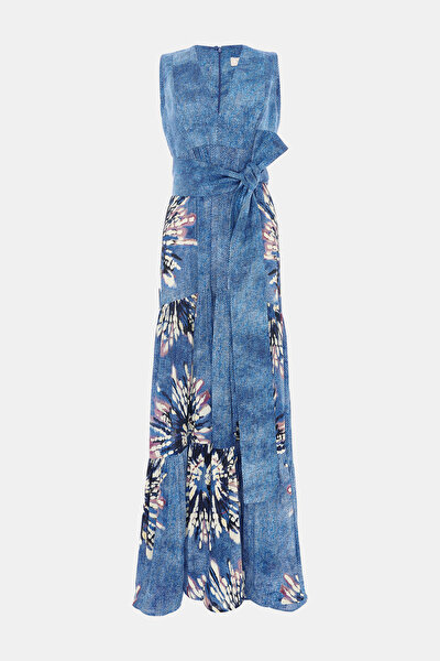 WHİTE FLORAL PATTERN MAXİ DRESS 3