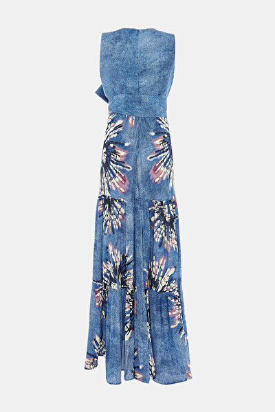 WHİTE FLORAL PATTERN MAXİ DRESS 4