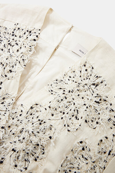 GREY FLORAL PATTERN MİDİ DRESS 3