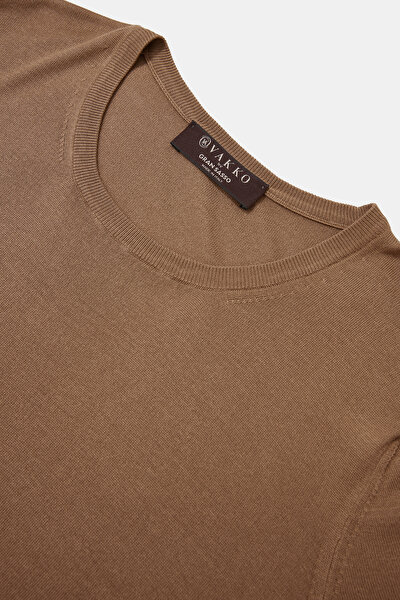CAMEL O YAKA KISA KOLLU T-SHIRT 3
