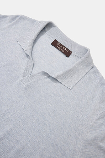 GRİ POLO YAKA KISA KOLLU T-SHIRT 3