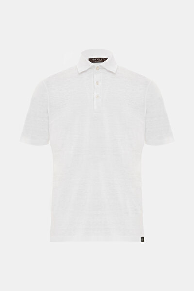 BEYAZ POLO YAKA KISA KOLLU T-SHIRT 4