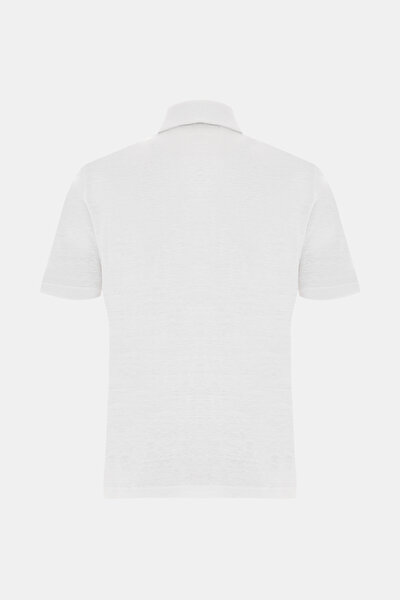 BEYAZ POLO YAKA KISA KOLLU T-SHIRT 5