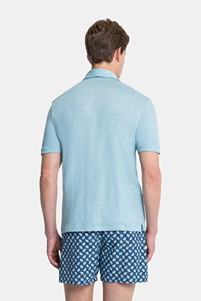 TURKUAZ POLO YAKA KISA KOLLU T-SHIRT 3