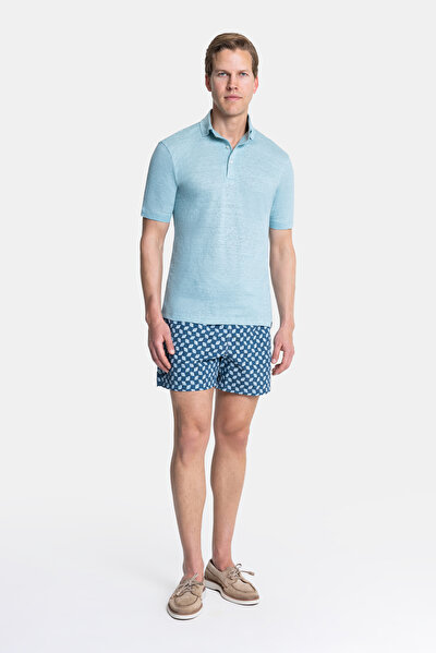 TURKUAZ POLO YAKA KISA KOLLU T-SHIRT 5