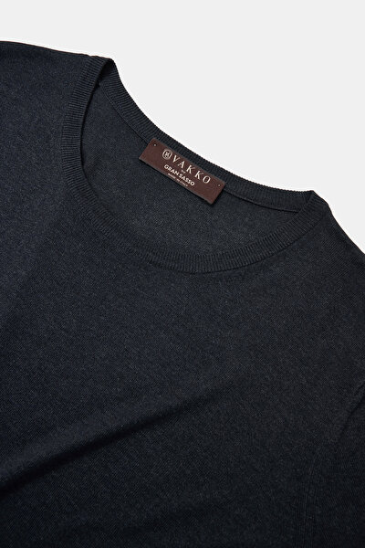 LACİVERT O YAKA KISA KOLLU T-SHIRT 3