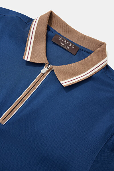 LACİVERT POLO YAKA KISA KOLLU T-SHIRT 3