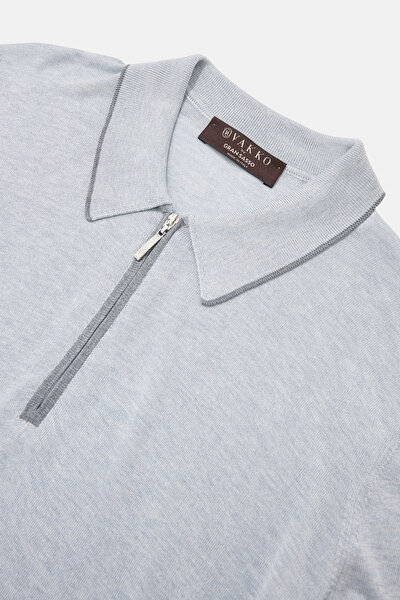 GRİ POLO YAKA KISA KOLLU T-SHIRT 3