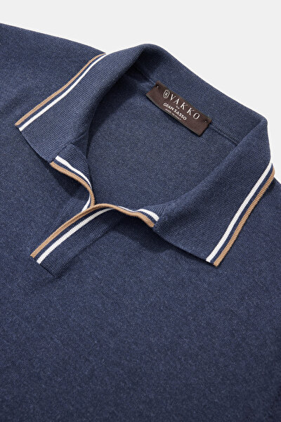 LACİVERT POLO YAKA KISA KOLLU T-SHIRT 3