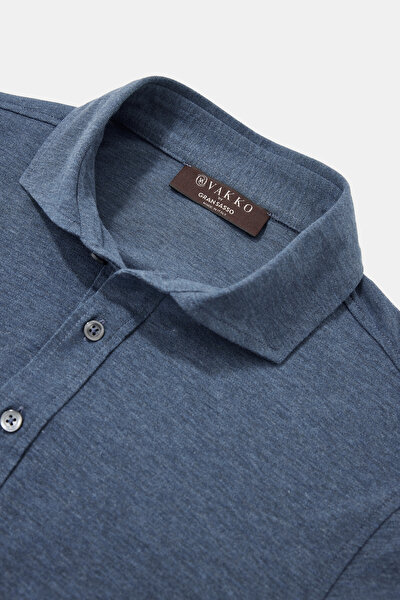 ROYAL MAVİ POLO YAKA UZUN KOLLU T-SHIRT 3