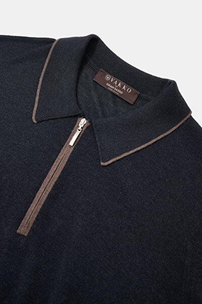 LACİVERT POLO YAKA KISA KOLLU T-SHIRT 3
