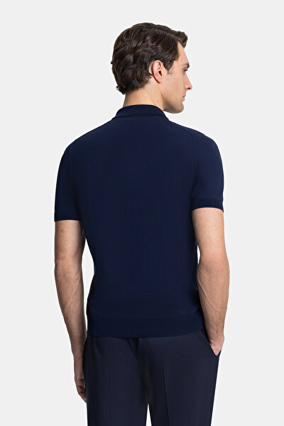 LACİVERT POLO YAKA KISA KOLLU T-SHIRT 3