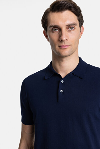 LACİVERT POLO YAKA KISA KOLLU T-SHIRT 4