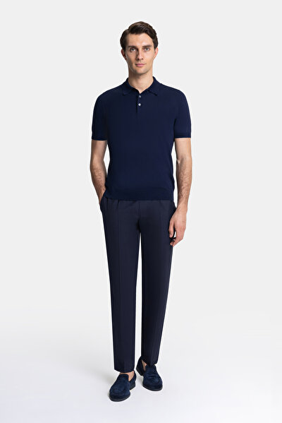 LACİVERT POLO YAKA KISA KOLLU T-SHIRT 5