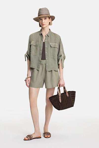 KHAKI LONG SLEEVE SHIRT 3