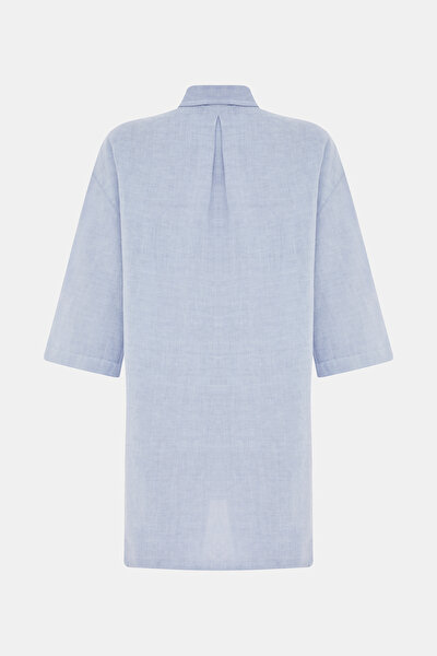 BLUE 3/4 SLEEVES SHIRT 8