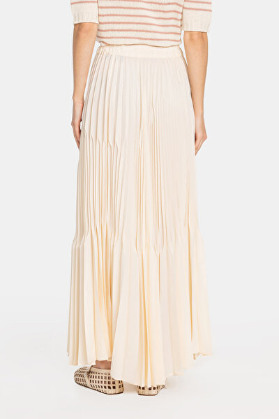 CREAM PLISSE SKIRT 4
