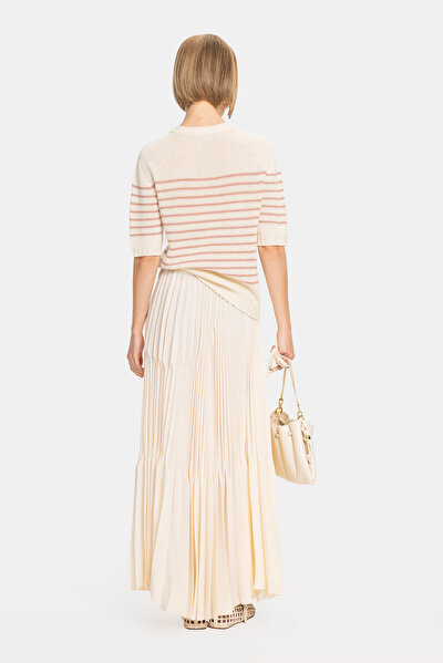 CREAM PLISSE SKIRT 5