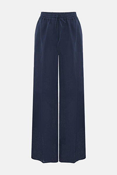NAVY BLUE STRAIGHT CUT TROUSERS 4