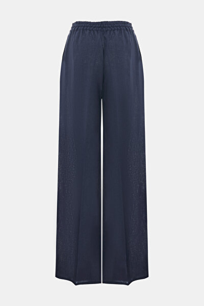 NAVY BLUE STRAIGHT CUT TROUSERS 5