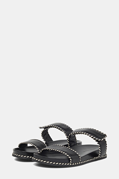 BLACK LEATHER SLIPPER 3