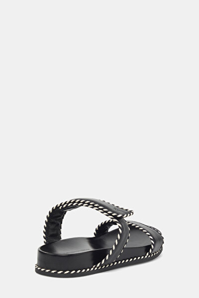 BLACK LEATHER SLIPPER 4