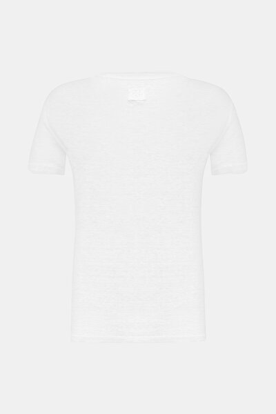 WHITE V NECK SHORT SLEEVE TSHIRT 5