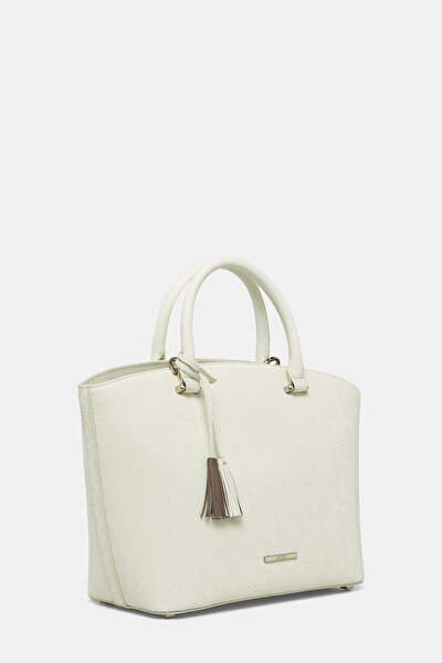 CREAM MONOGRAM BAG 3