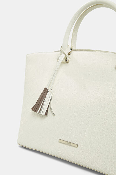 CREAM MONOGRAM BAG 5